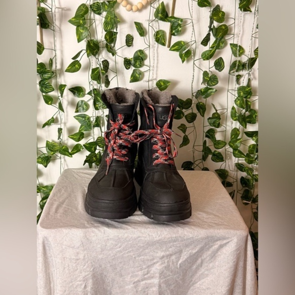 UGG Ashton Addie Waterproof Boot Black Leather